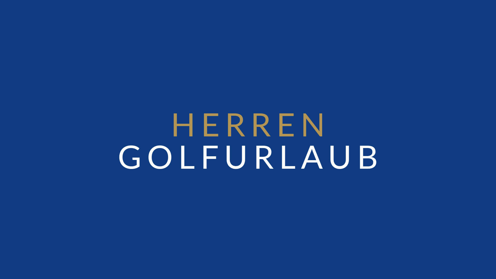 Herren Golfurlaub